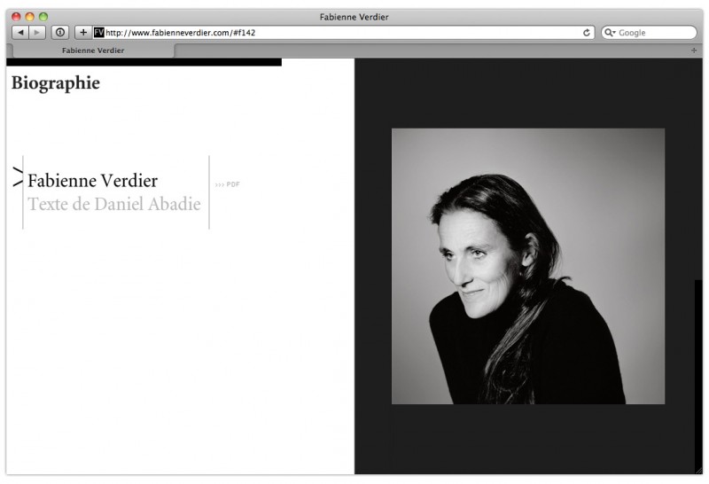 Site Internet de Fabienne Verdier