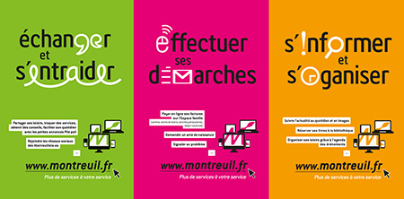 Conception d'une campagne de publicité pour le site web de la ville de Montreuil.fr