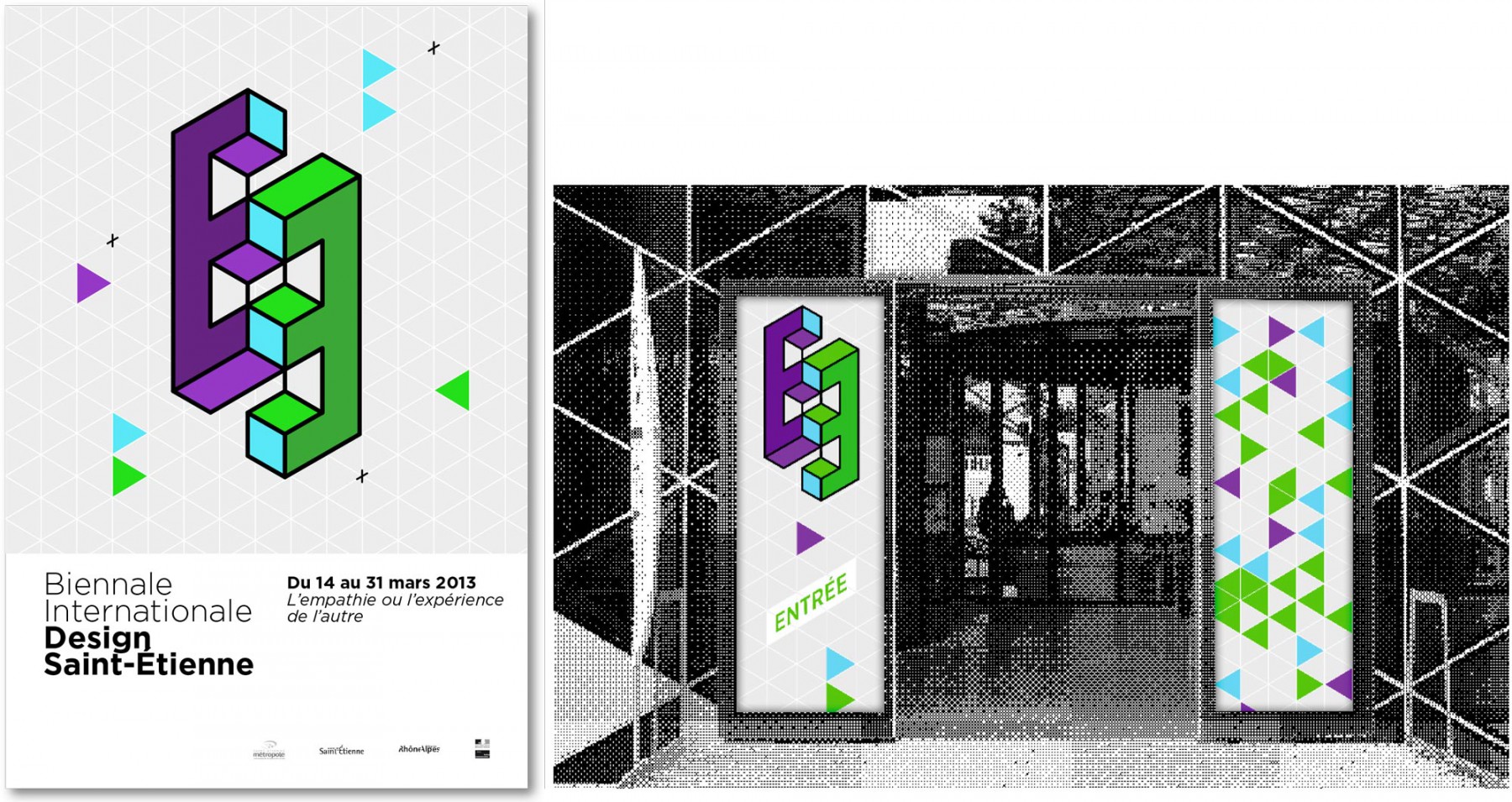affiche-typographie-triangles