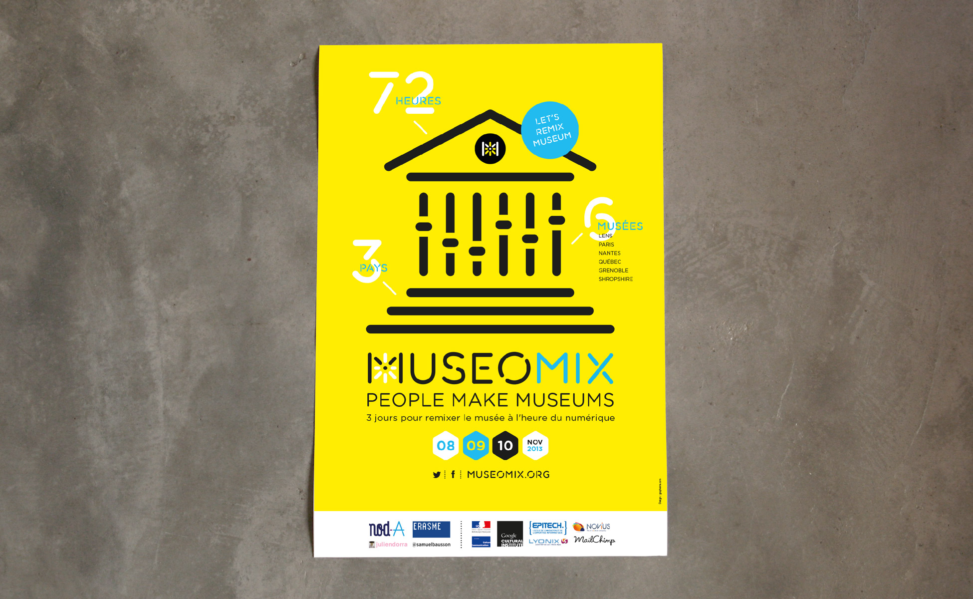 Affiche événement musée numérique museomix 2013