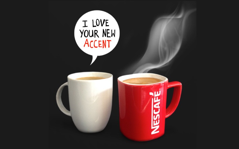 Diacritique du nouveau logo Nescafé