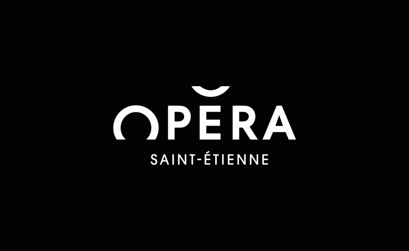 Création logo minimaliste typographique sourire Opéra de Saint-Étienne