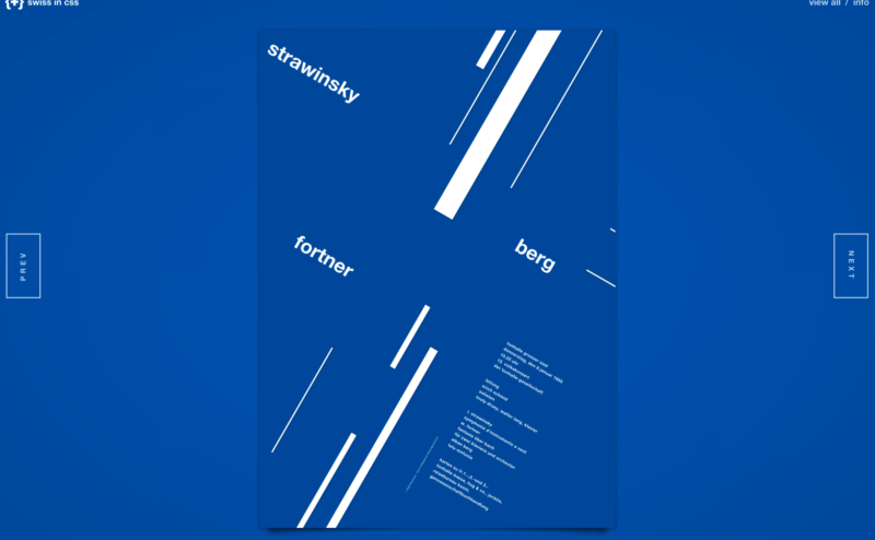 Affiches Suisses en css