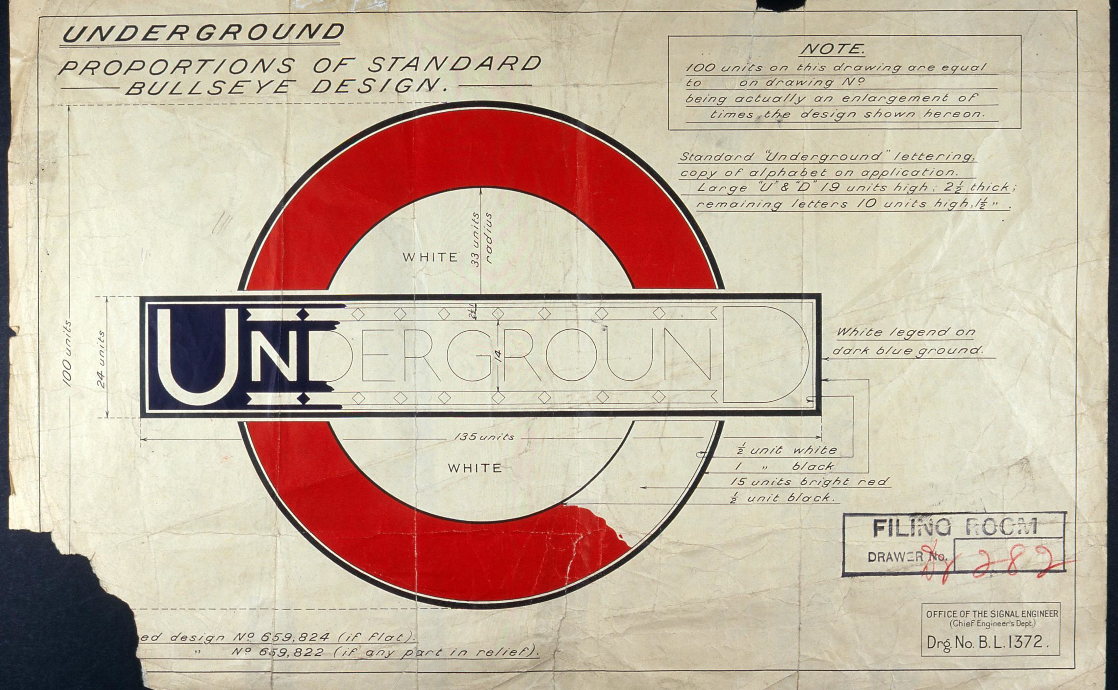 Typographie métro londonien