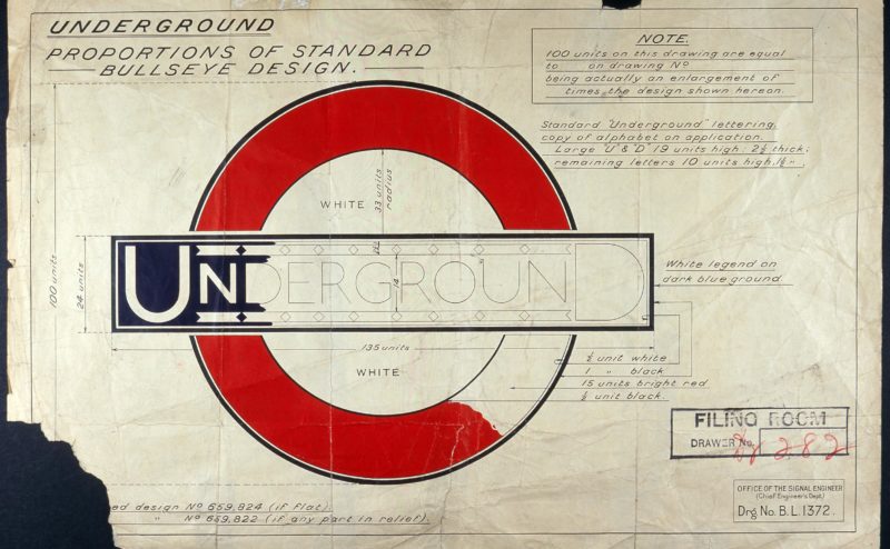Typographie métro londonien
