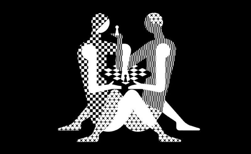 World Chess Championship: a poster that plays footsie