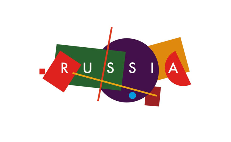 A constructivist logo for Russian tourism