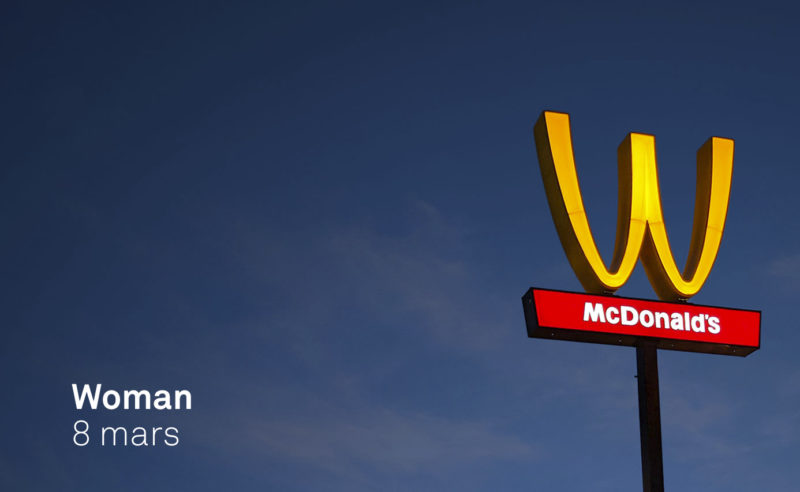 McDonlads turns over its logo for International Women’s Rights Day…