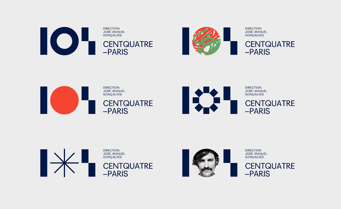 logo generatif Identité visuelle lieu culturel 104 centquatre Paris