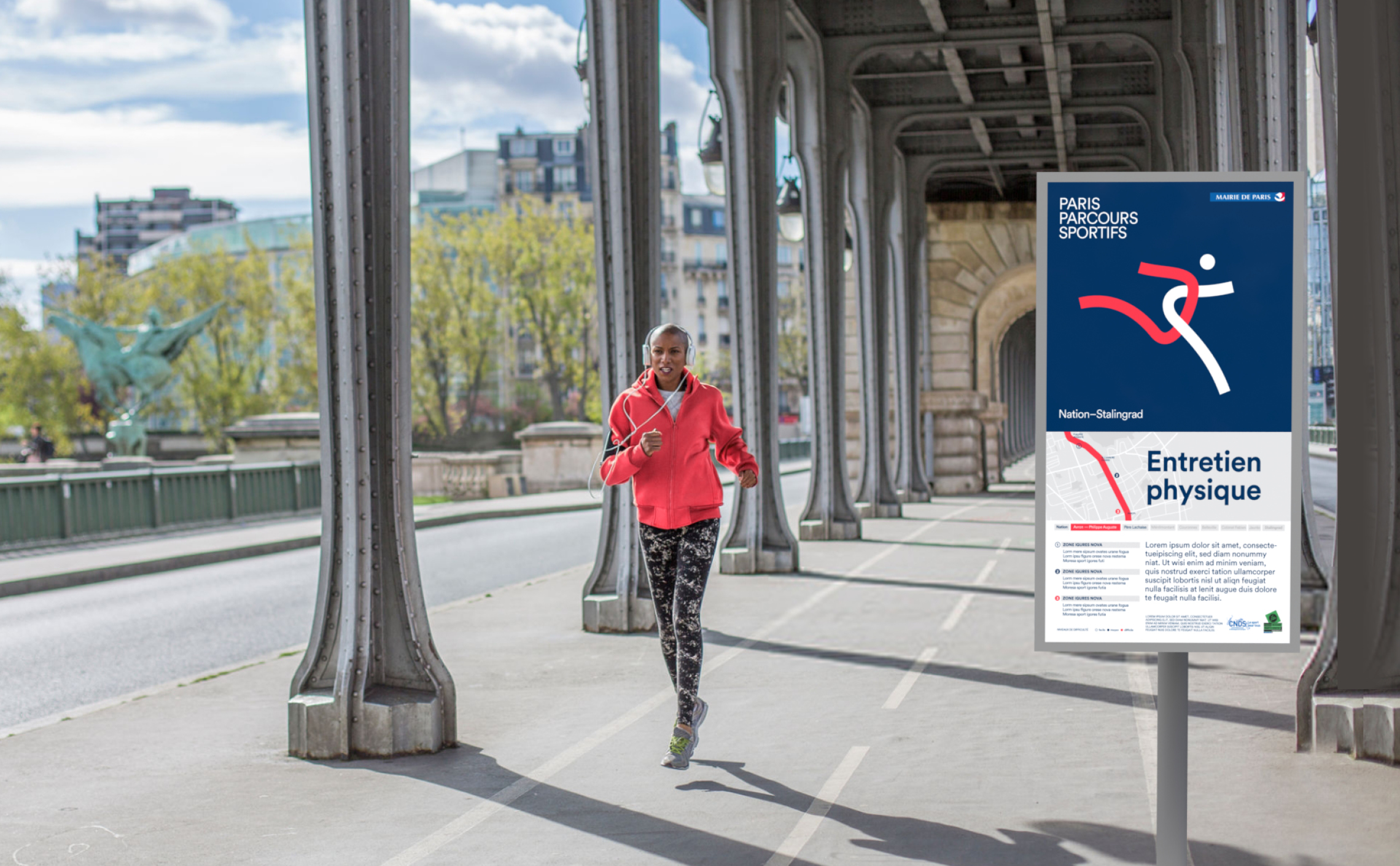 signalétique parcours sportifs parisiens