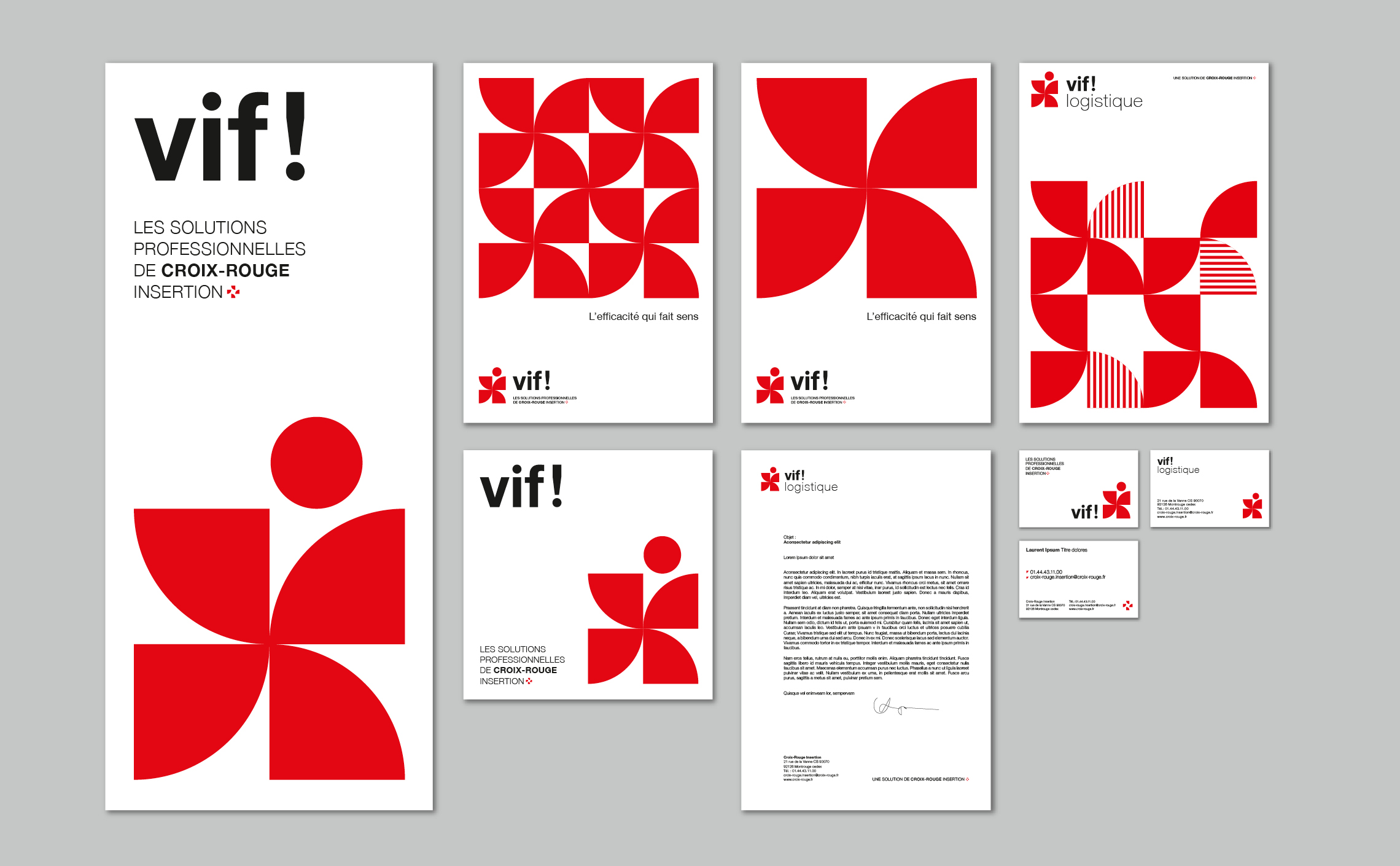 branding design red rouge minimaliste moderniste