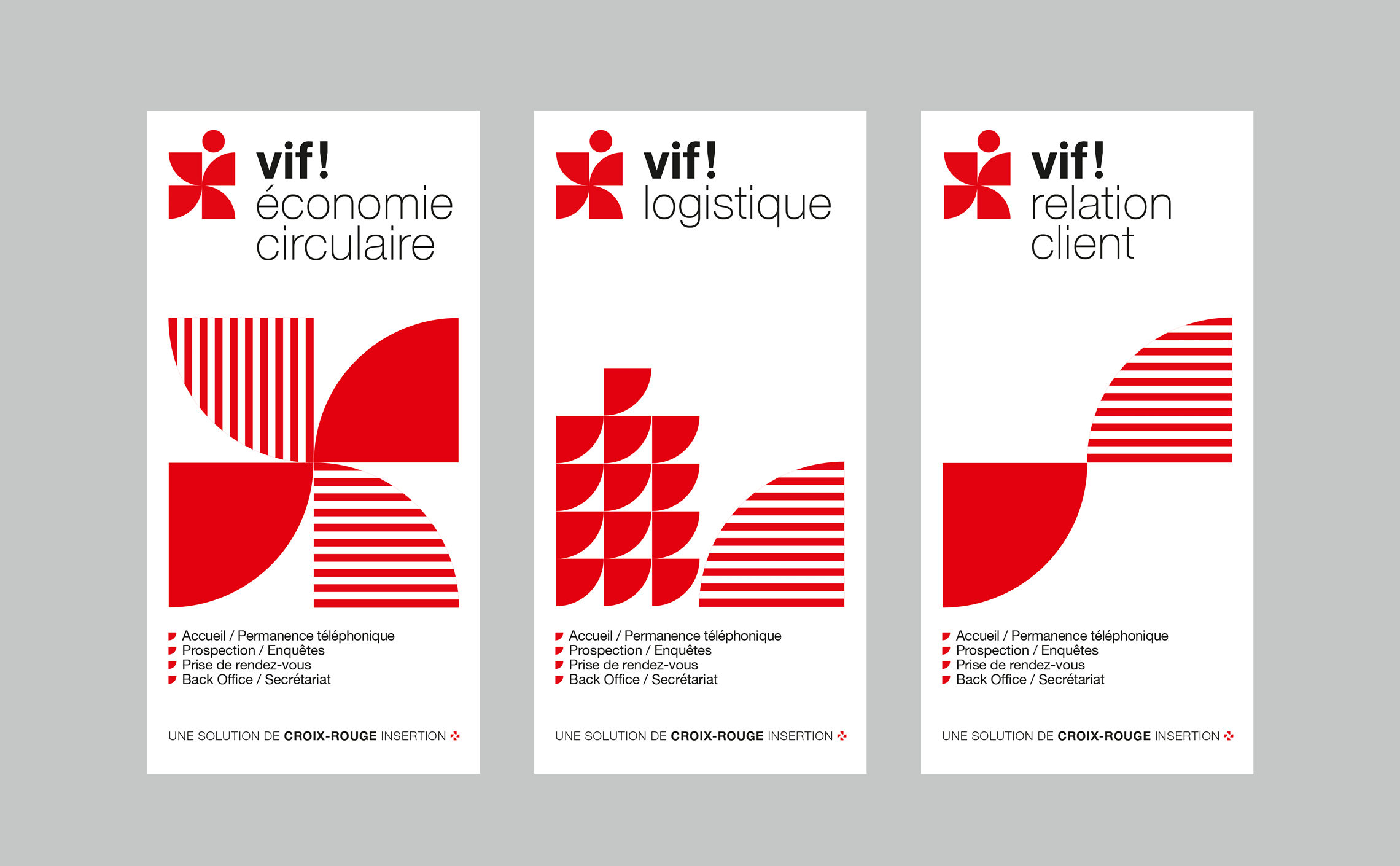 leaflet graphic design layout modernist red