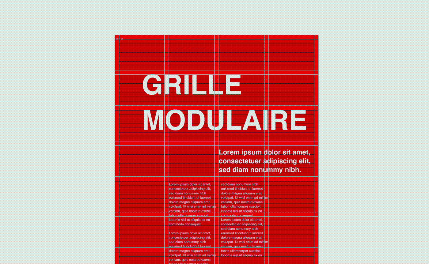 Grille modulaire design graphisme