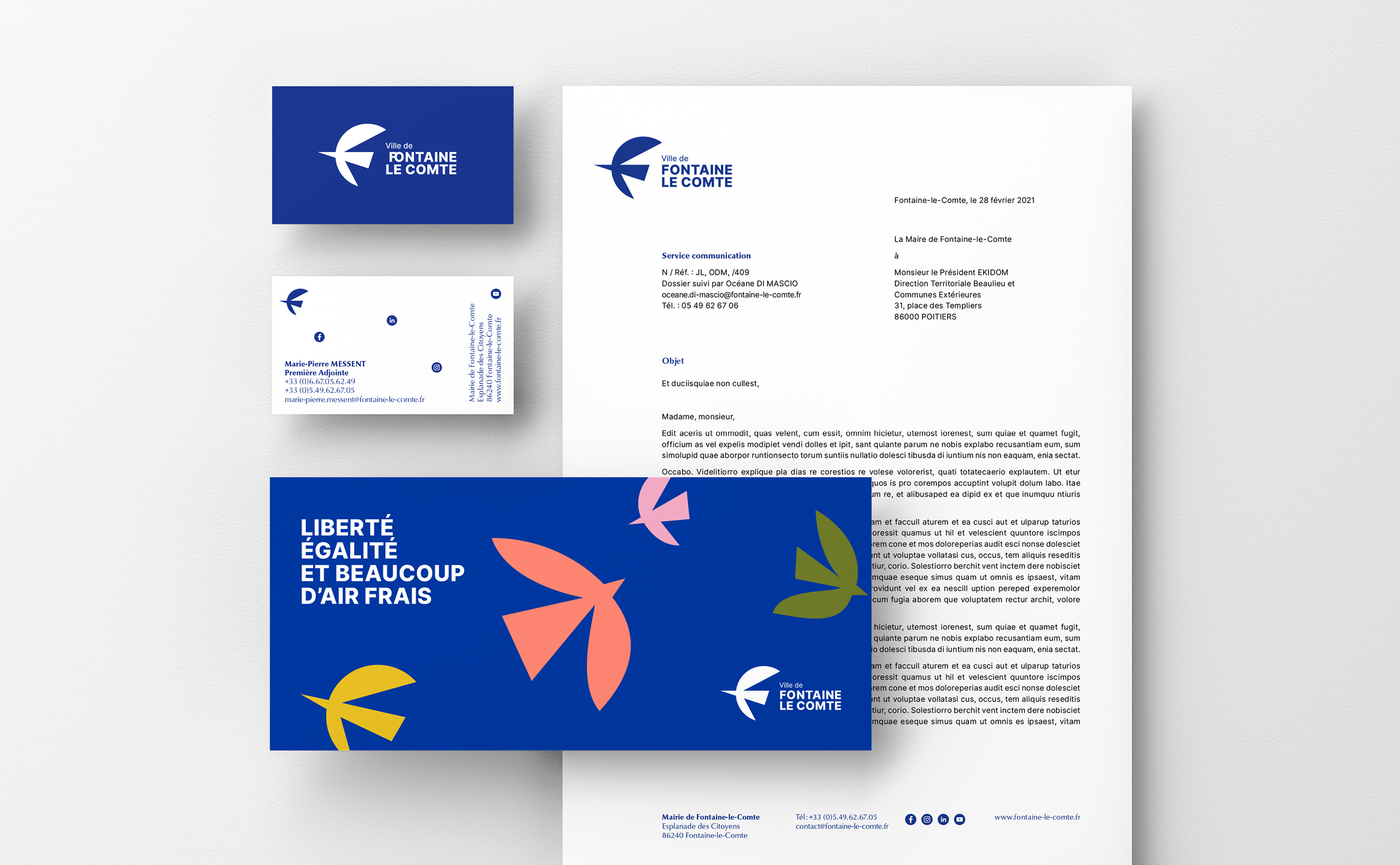 stationnary layout design branding