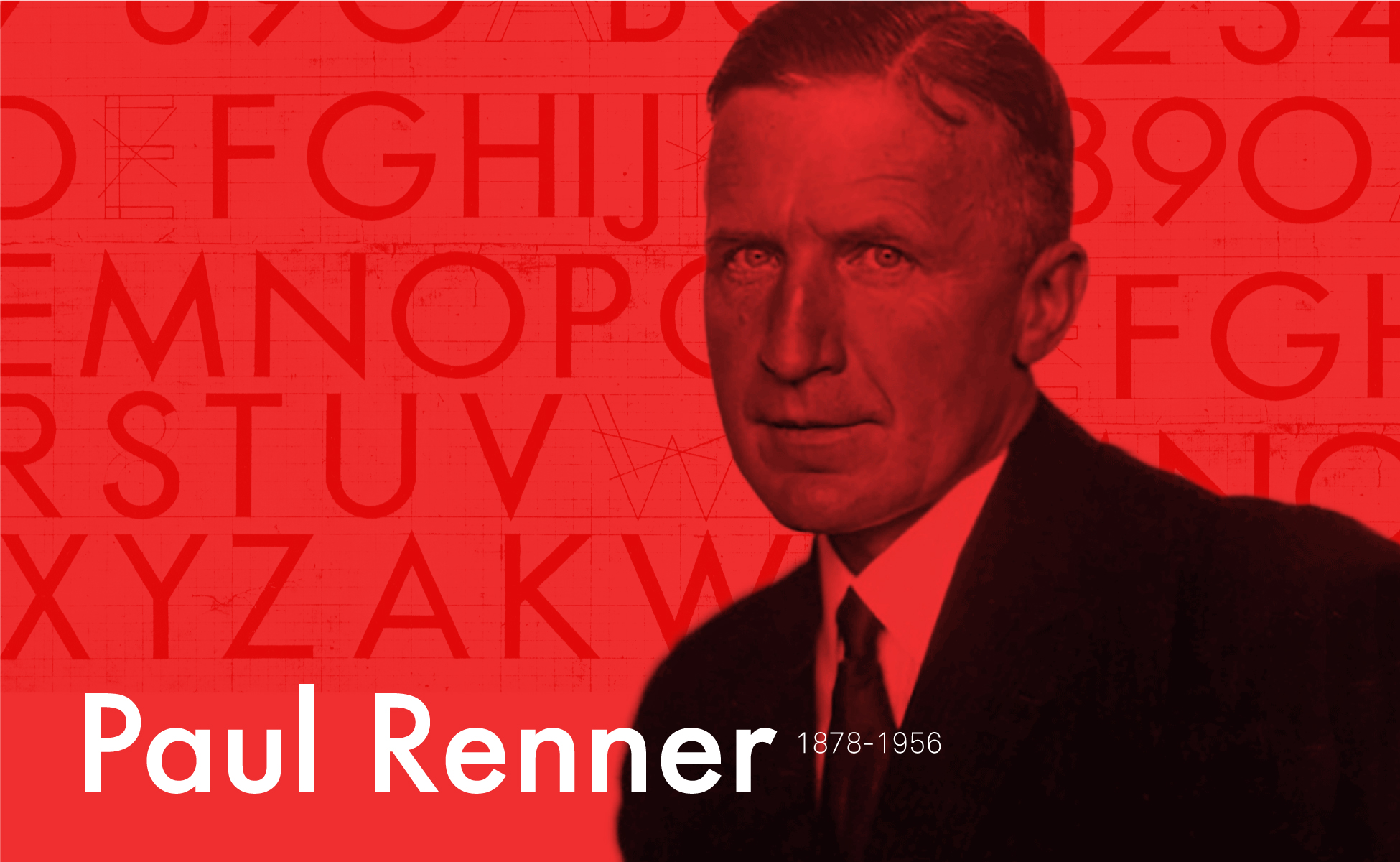 Portrait de Paul Renner typography Futura