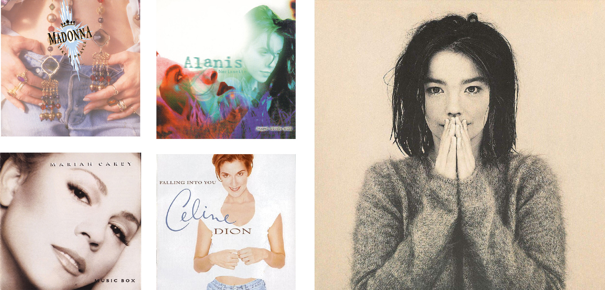 Les pochettes d'albums inoubliables des années 90