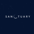 Sanctuary on the moon nasa branding logotype space