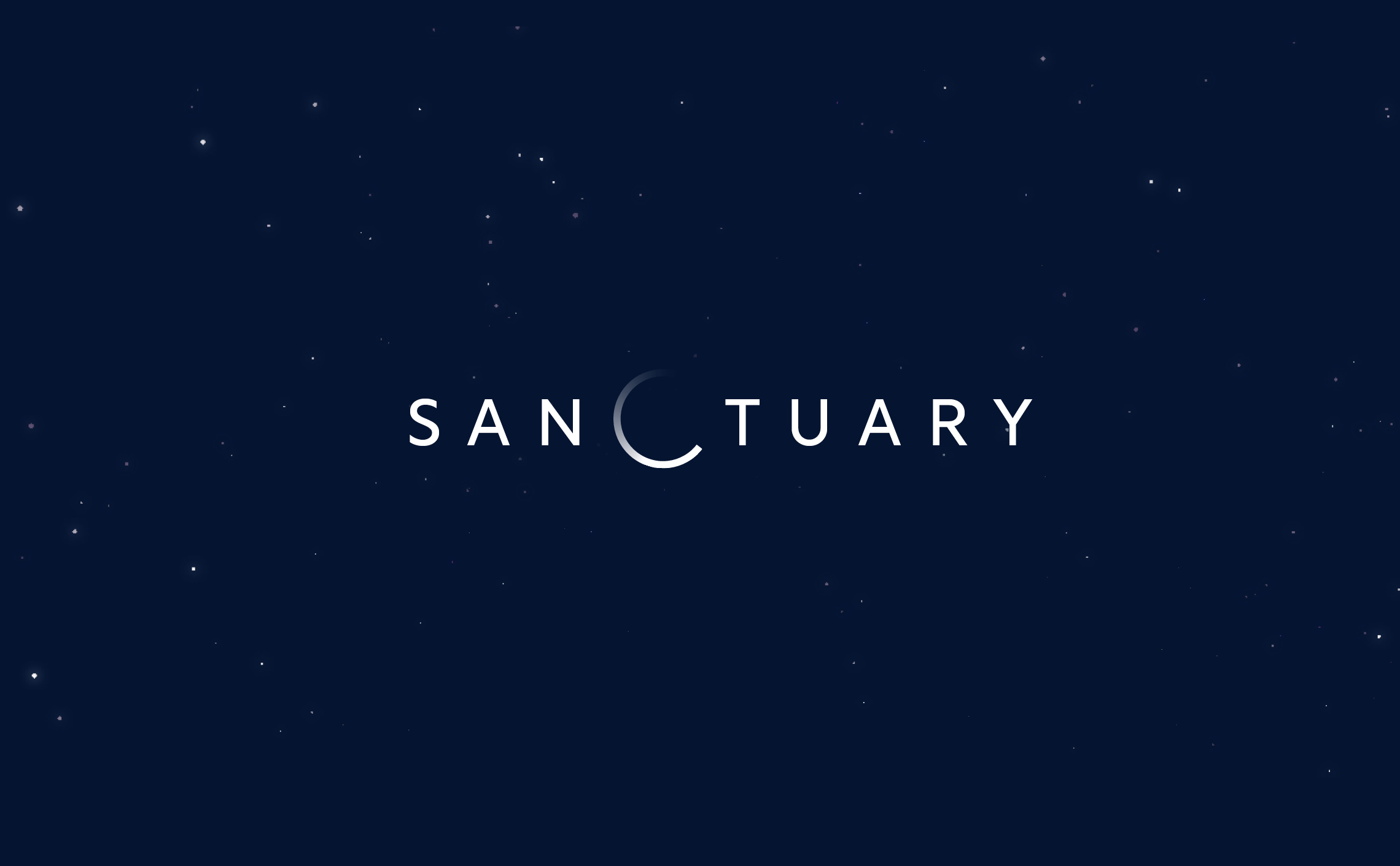 Sanctuary on the moon nasa branding logotype space