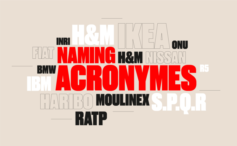 From surnames to acronyms: creating a brand name from letters