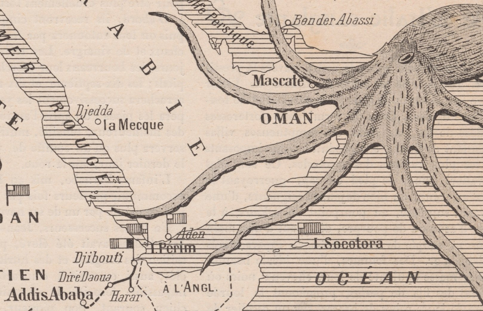dessin-carte-monde-pieuvre-vintage