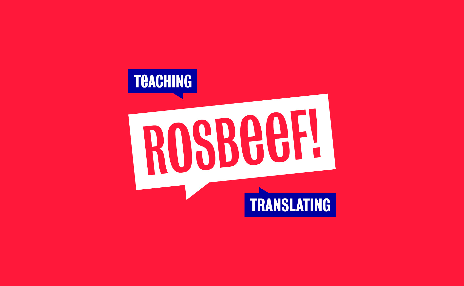 Cours anglais branding logo rosbeef