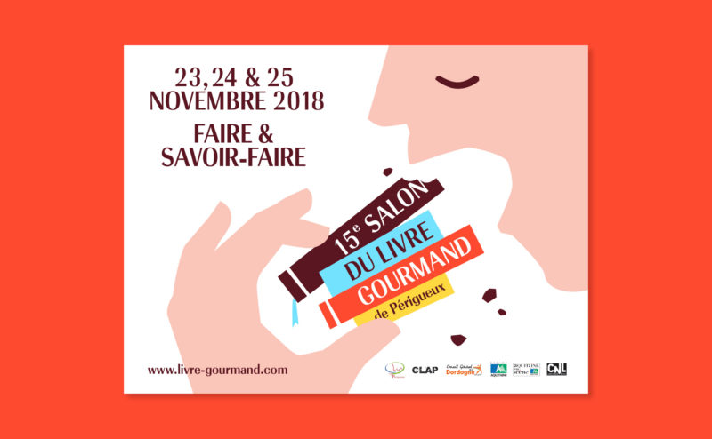 Une affiche pour le salon du livre gourmand de Périgueux