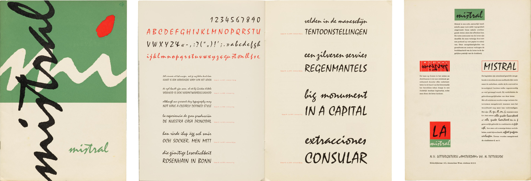 specimen mistral font