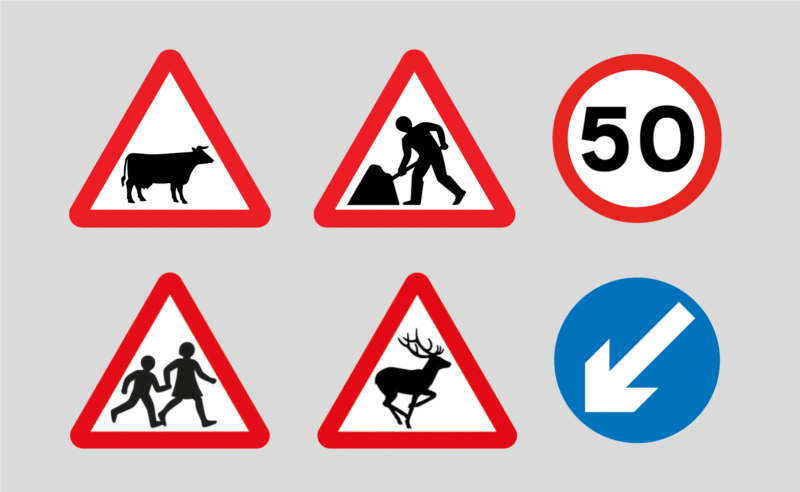 road sign icons UK