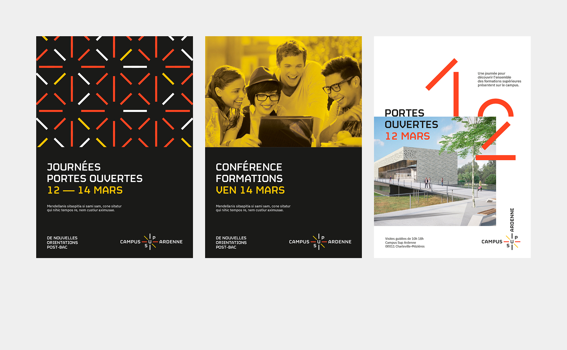 affiche charte graphique campus universitaire