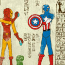 Super-héros-glyphes art égyptien geek