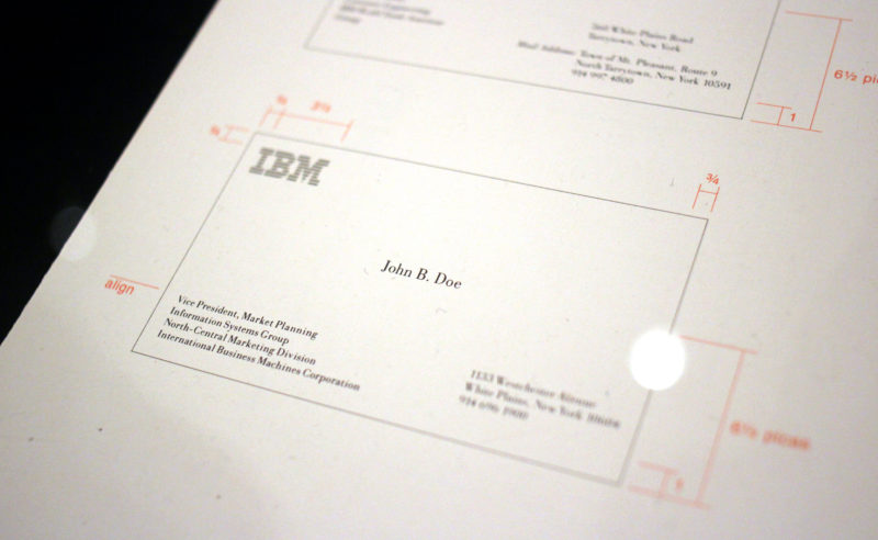 carte de visite IBM
