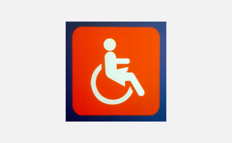 pictogramme handicapée féminin